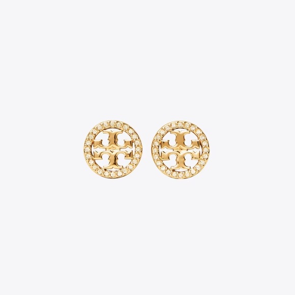 Tory Burch MILLER PAVÉ STUD EARRING - Picture 1 of 3